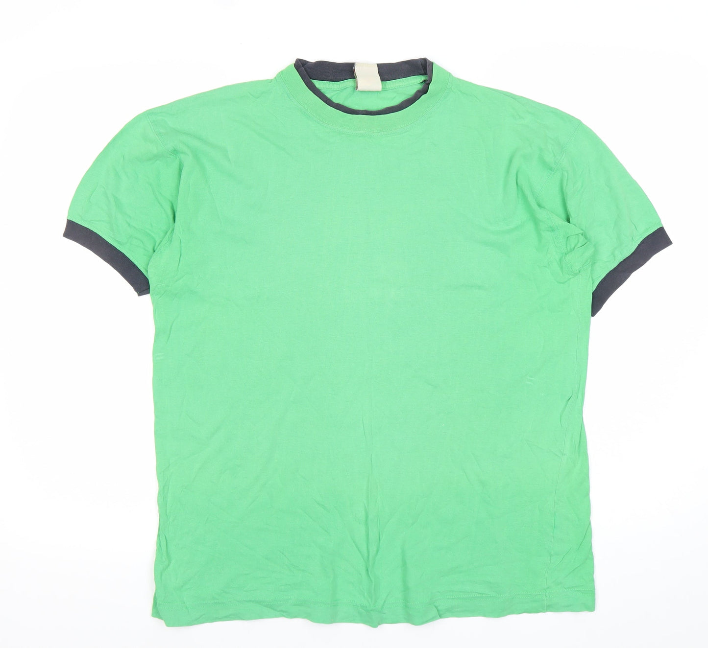 Oldline Men’s Green Cotton Crew Neck Short Sleeve T-Shirt L