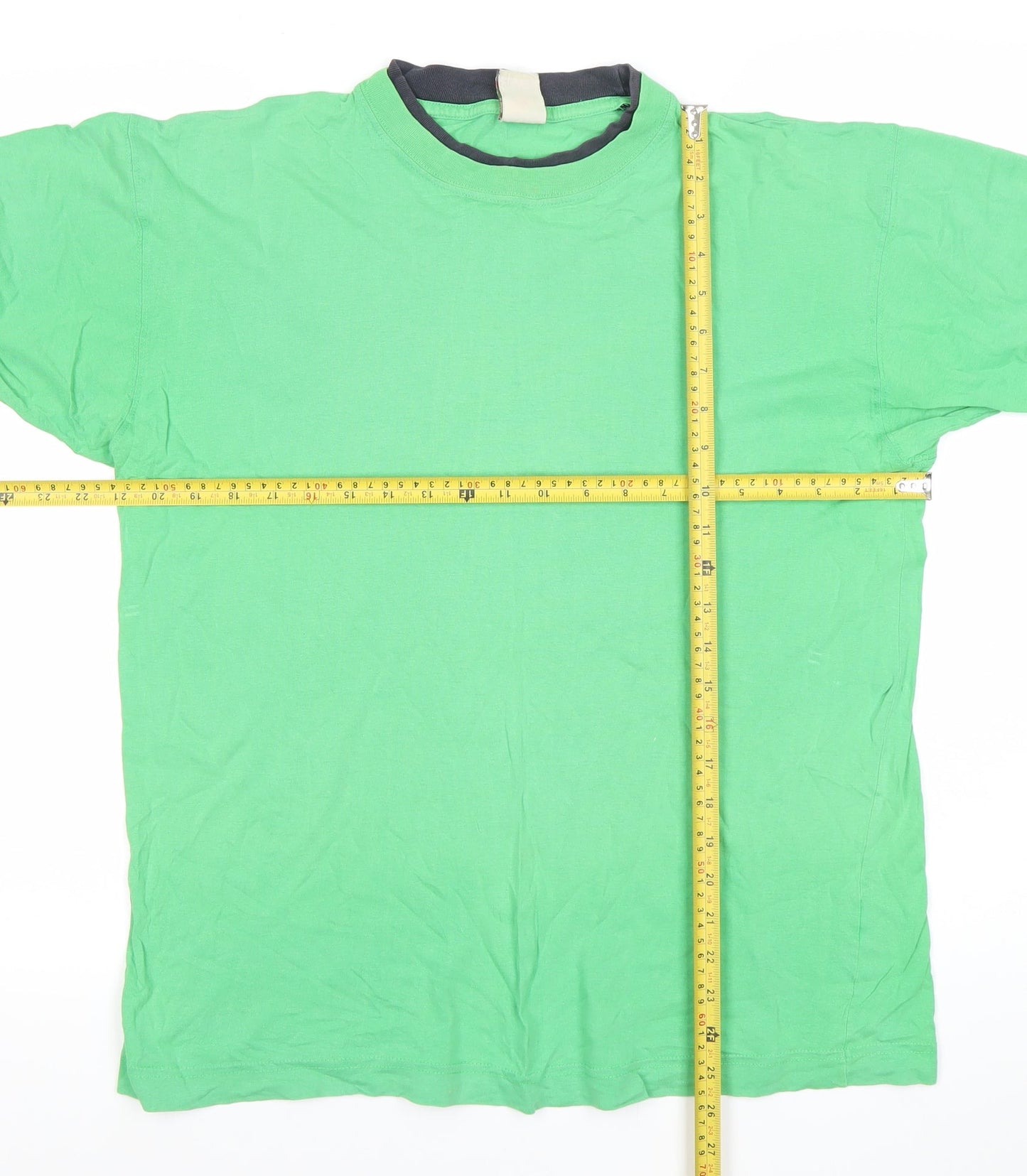 Oldline Men’s Green Cotton Crew Neck Short Sleeve T-Shirt L