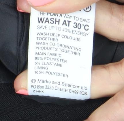 Marks and Spencer Women Black Size 16 Regular Fit Blazer Jacket