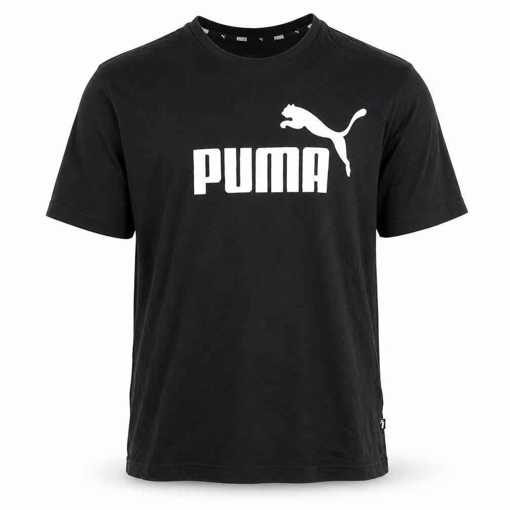 Puma Men's Black Medium Crew Neck Short Sleeve Logo T-Shirt