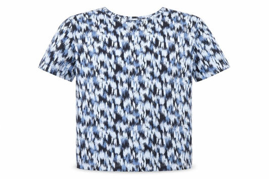 Marks and Spencer Women’s Blue Size 6 Geometric T-Shirt