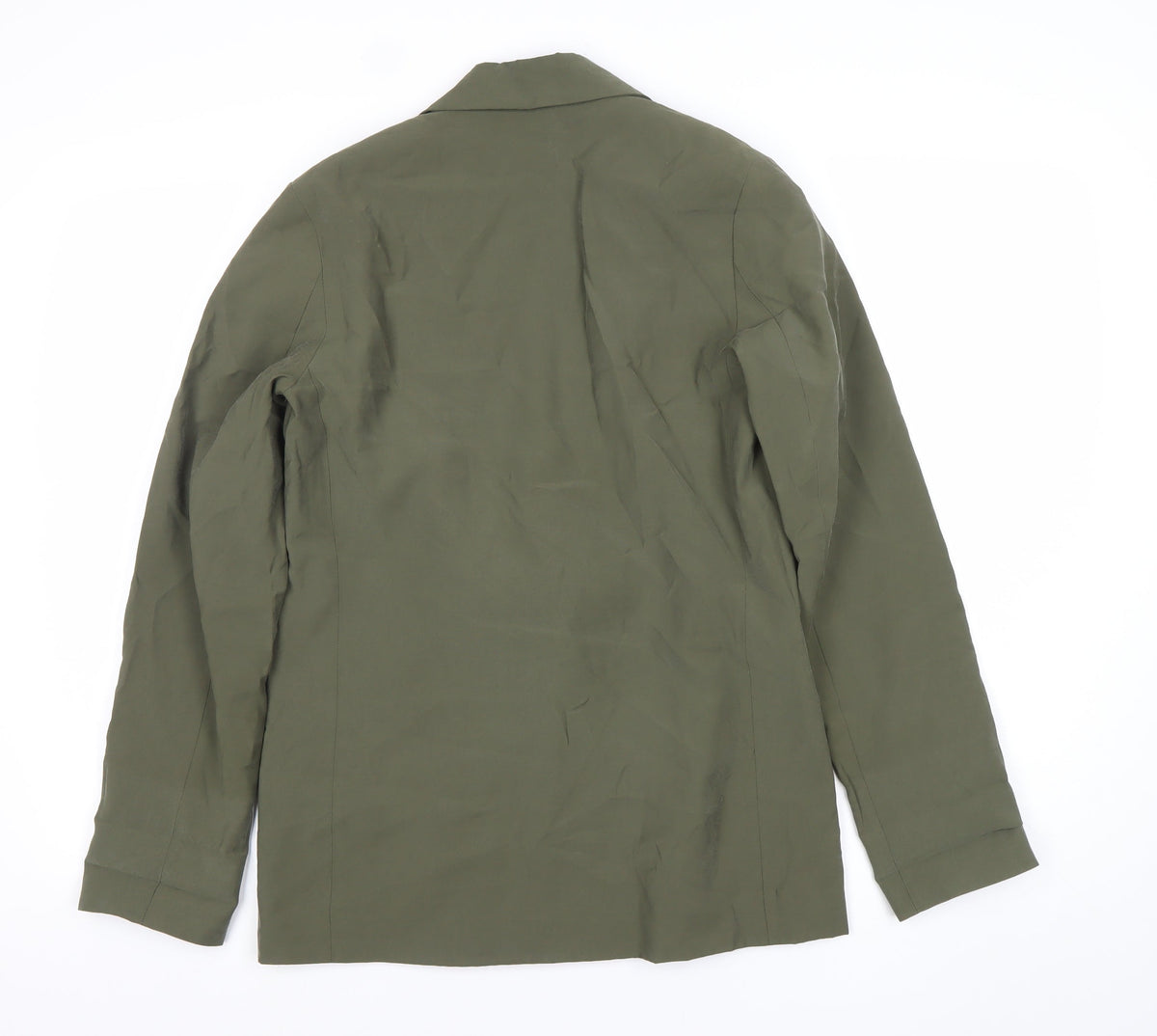 Tu Women Green Size 8 Double-Breasted Blazer Jacket