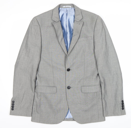 Cedar Wood State Men's Grey 34R Suit Jacket Regular Fit Blazer
