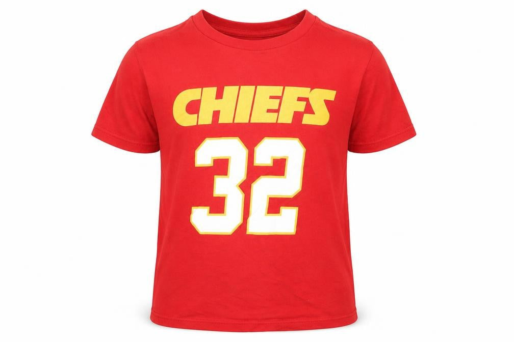 NFL Boys Red Kansas City Chiefs T-Shirt Size S American Football Sports Tee