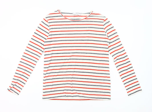 Samsøe Samsøe Womens Multicoloured Stripe Long Sleeve Cotton T-Shirt Size S