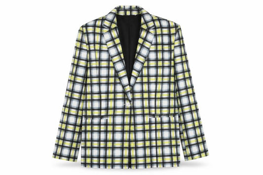 Collusion Womens Multicoloured Check Blazer UK 10 Regular Fit