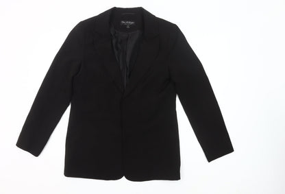 Additional front view of Miss Selfridge Women Black, size 10, Blazer Jacket Workwear