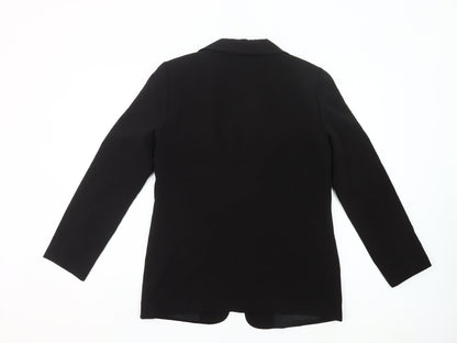 Close-up detail of Miss Selfridge Women Black, size 10, Blazer Jacket Workwear