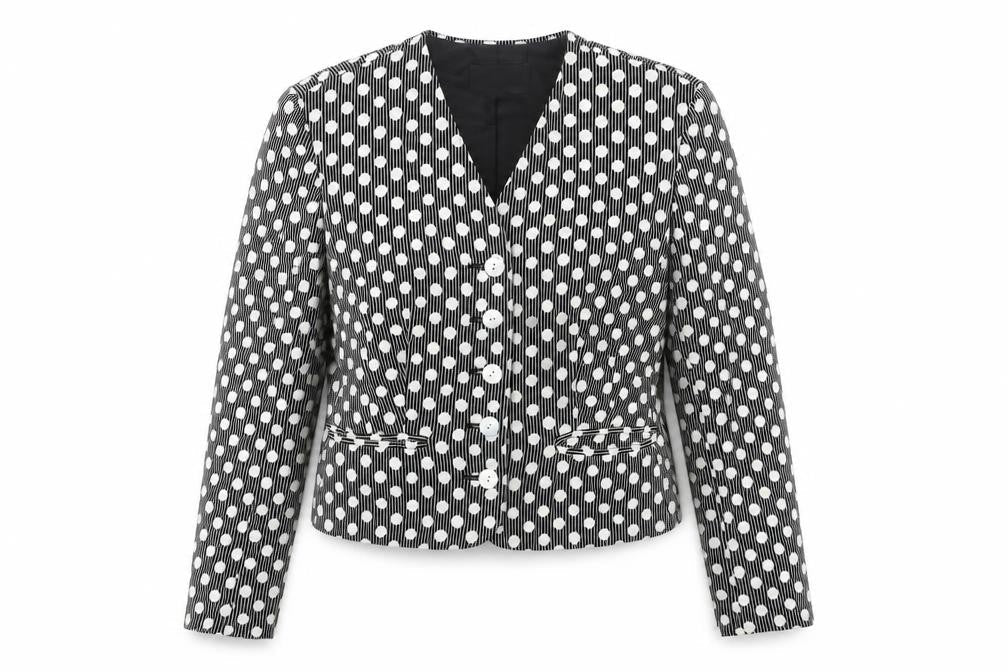 Windsmoor Women’s Black Polka Dot Size 12 Single-Breasted Jacket