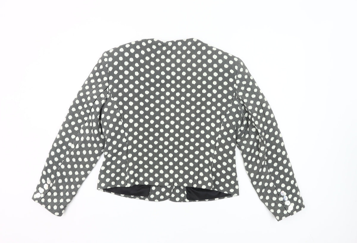 Windsmoor Women’s Black Polka Dot Size 12 Single-Breasted Jacket