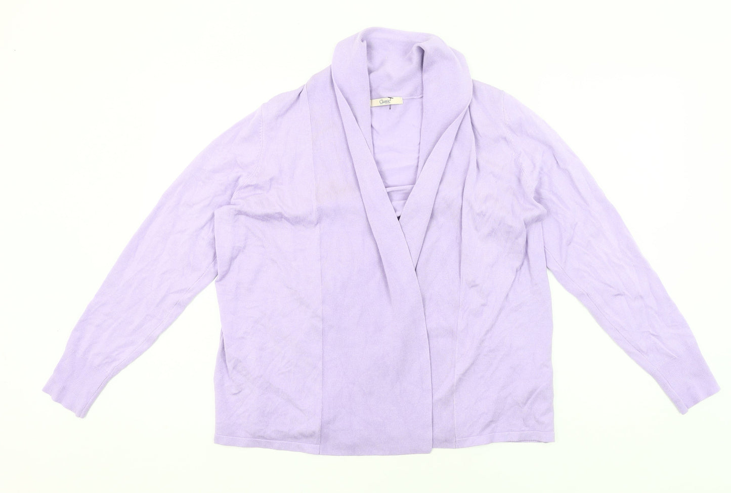 Marks and Spencer Womens Purple Size 16 Cardigan Knit Long Sleeve