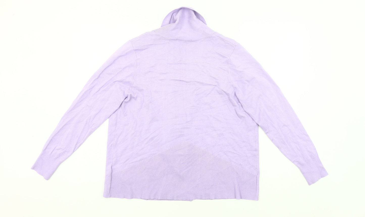 Marks and Spencer Womens Purple Size 16 Cardigan Knit Long Sleeve