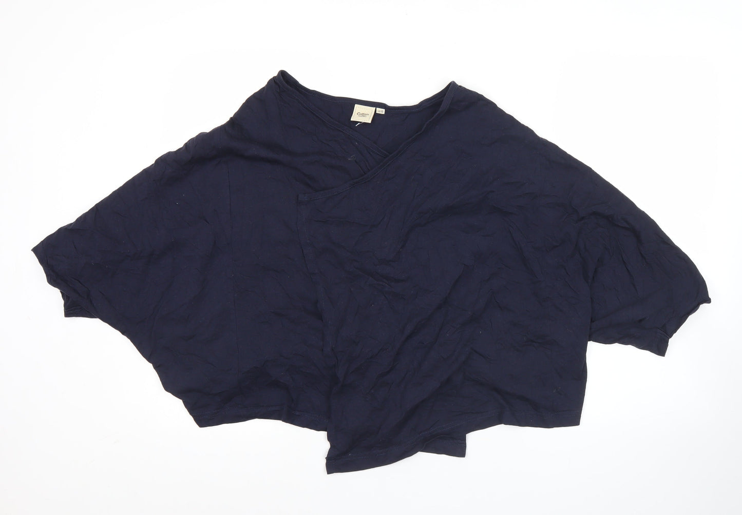 Cotton Traders Womens Navy Blue Tunic Blouse Size 14 Relaxed Fit