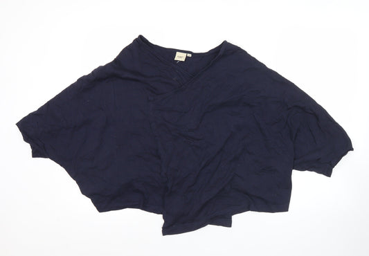 Cotton Traders Womens Navy Blue Tunic Blouse Size 14 Relaxed Fit