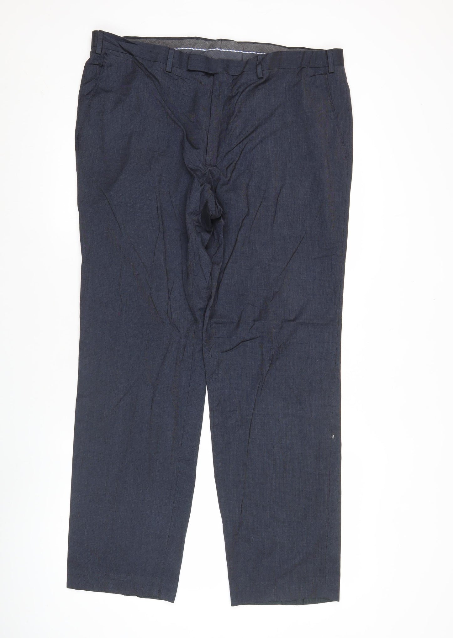 Marks and Spencer Men's Blue 38W 31L Tailored Fit Dress Pants