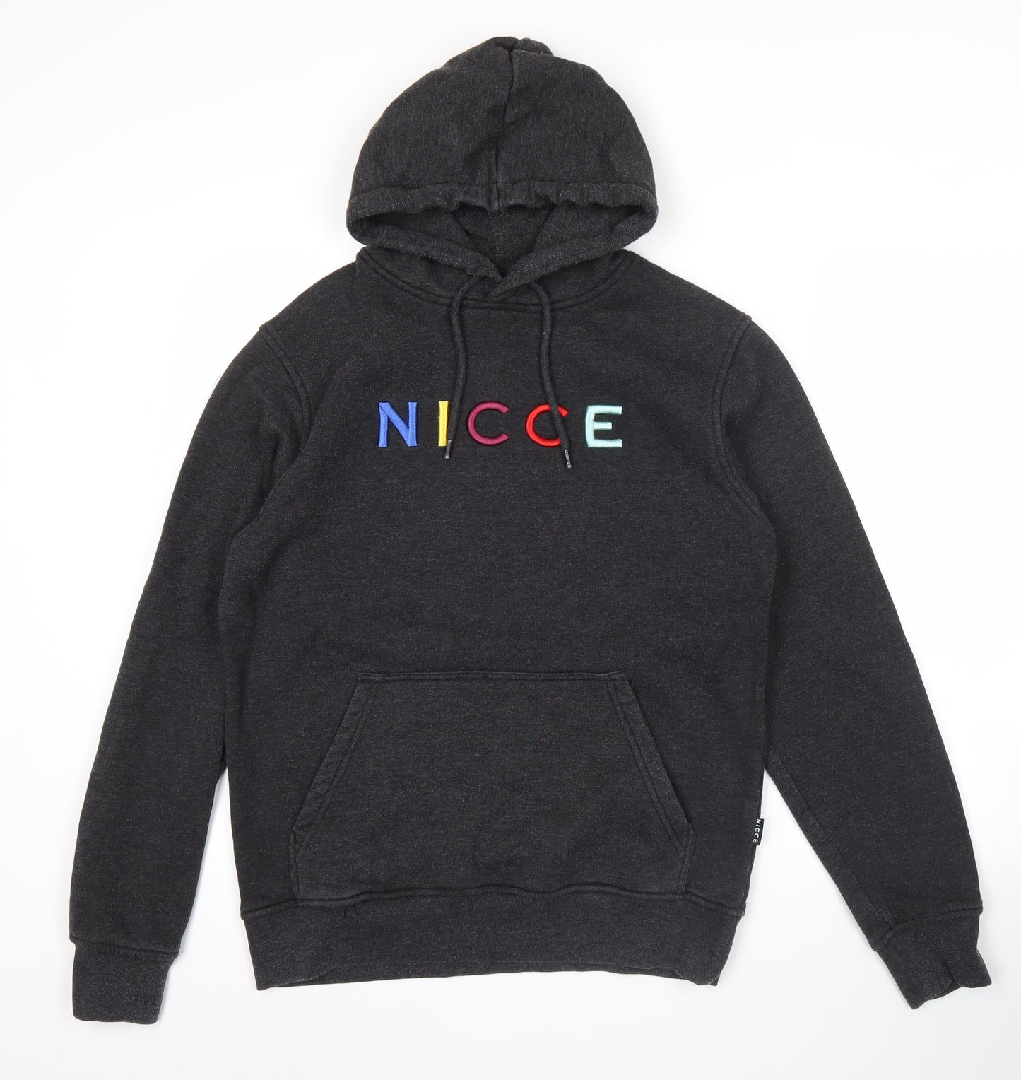 NICCE Men's Black Small Pullover Hoodie Embroidered Logo