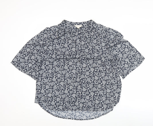 Marks and Spencer Women’s Blue Floral Tunic Blouse Size 12