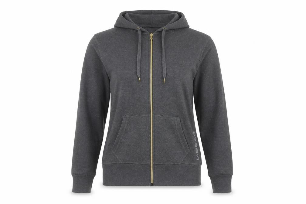 LA Gear Womens Grey Full Zip Hoodie UK 8 Regular Fit Activewear