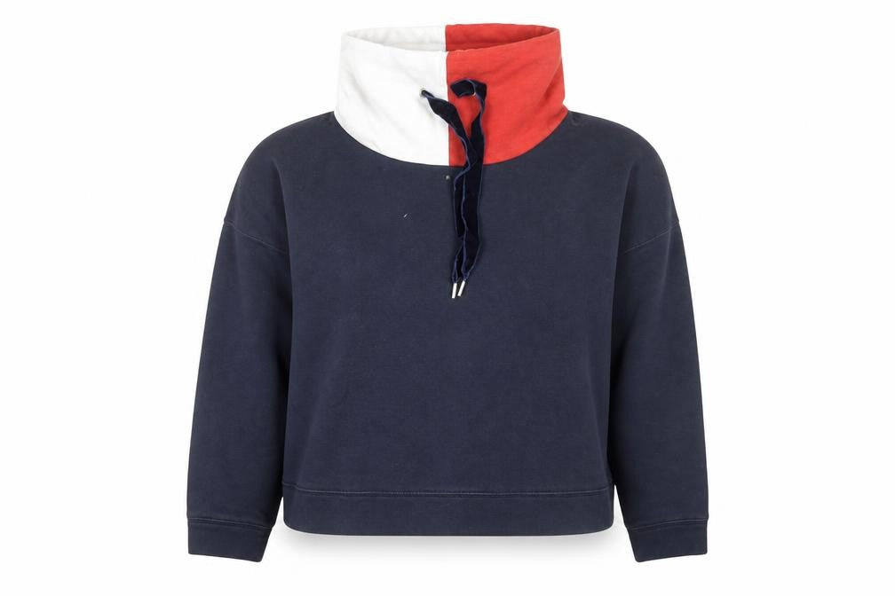 Tommy Hilfiger Women’s Blue Colourblock Pullover Sweatshirt M