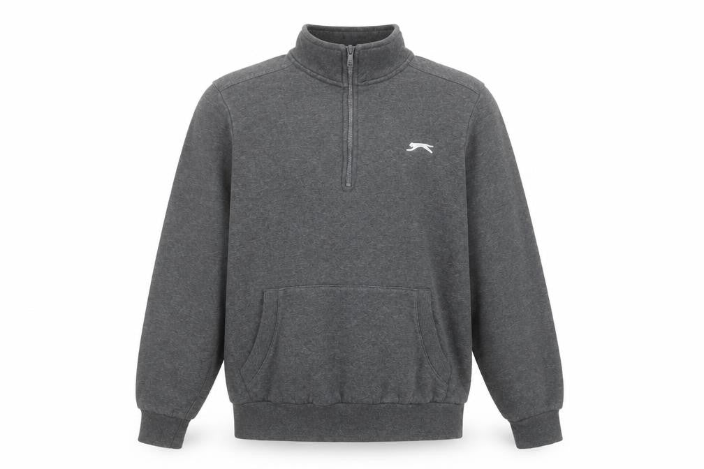 Slazenger Men’s Grey Small 1/4 Zip Pullover Sweatshirt