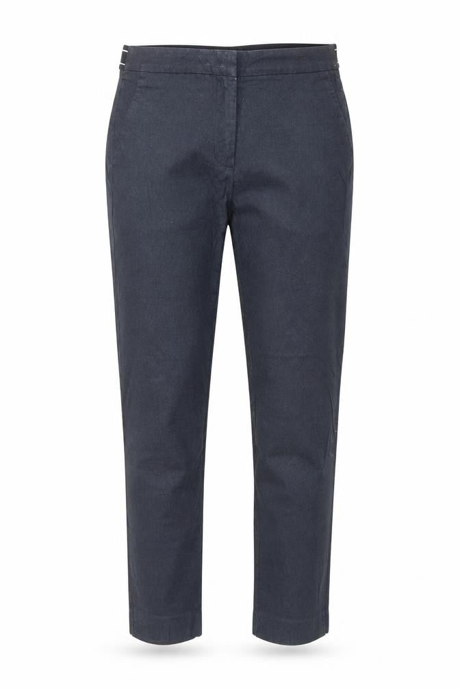 Zara Women Blue Slim Fit Chino Trousers Size 8 Cotton Blend