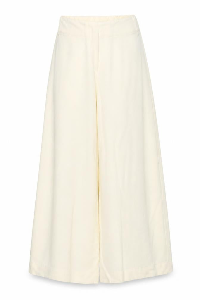 Zara Women’s Ivory Wide-Leg Viscose Trousers Size M