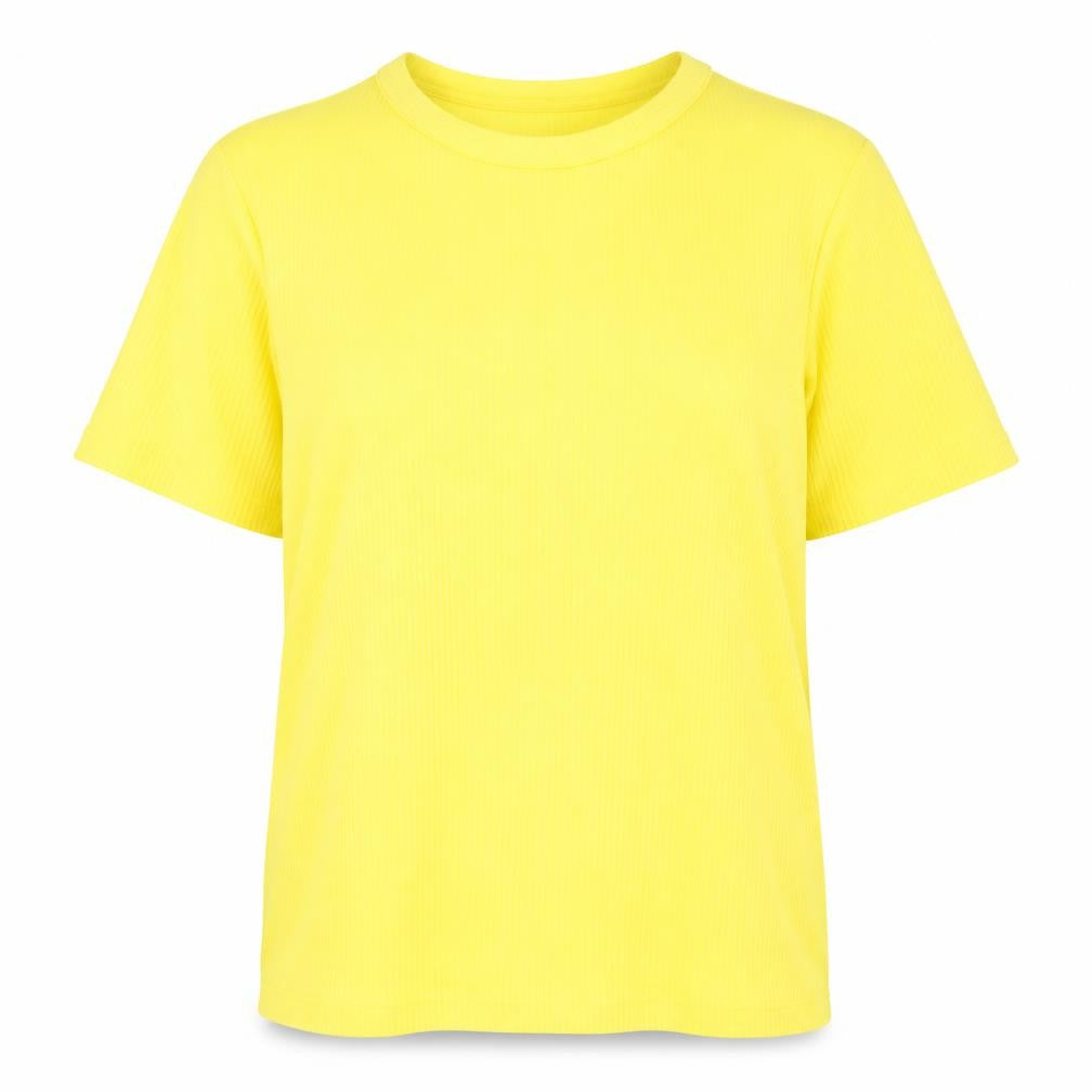 H&M Women’s Yellow Short Sleeve Basic Jersey T-Shirt Size L