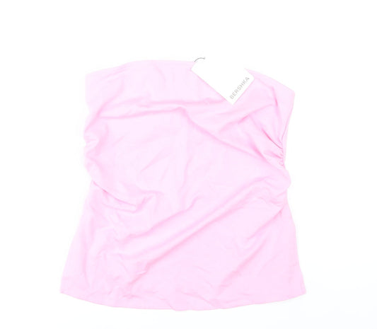 Bershka Womens Pink Strapless Camisole Tank Top L Summer Casual