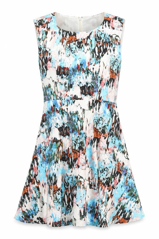 French Connection Women’s Multicoloured Size 10 Fit & Flare Dress