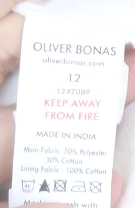 Oliver Bonas Women’s Multicoloured Check Midi A-Line Dress Size 12