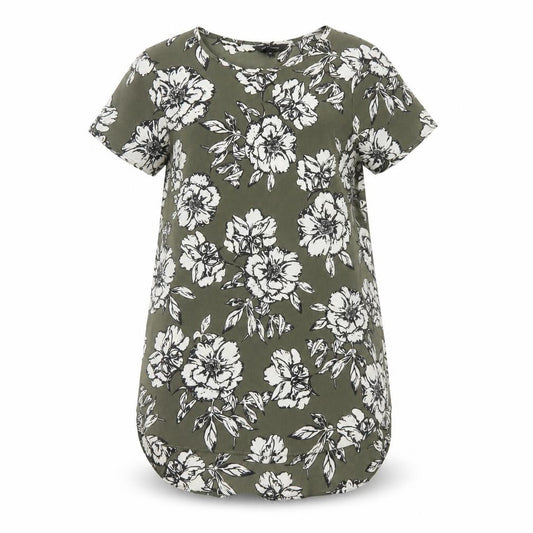 New Look Women’s Green Floral T-Shirt Dress Size 10