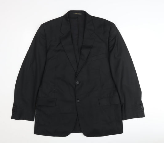Marco Chotti Men's Black 40R Suit Jacket Classic Fit