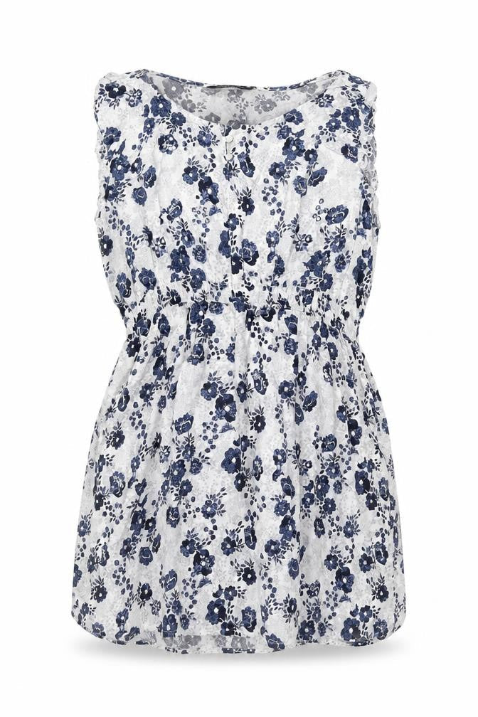 Dorothy Perkins Women’s Blue Floral Strapless Camisole Blouse UK 16