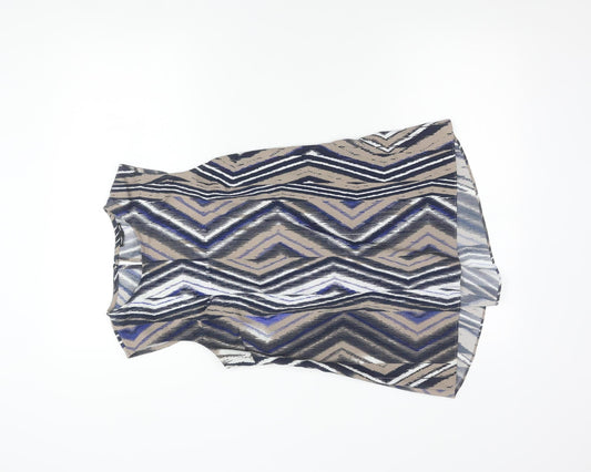 Warehouse Womens Multicoloured Geometric Sleeveless Blouse UK 12