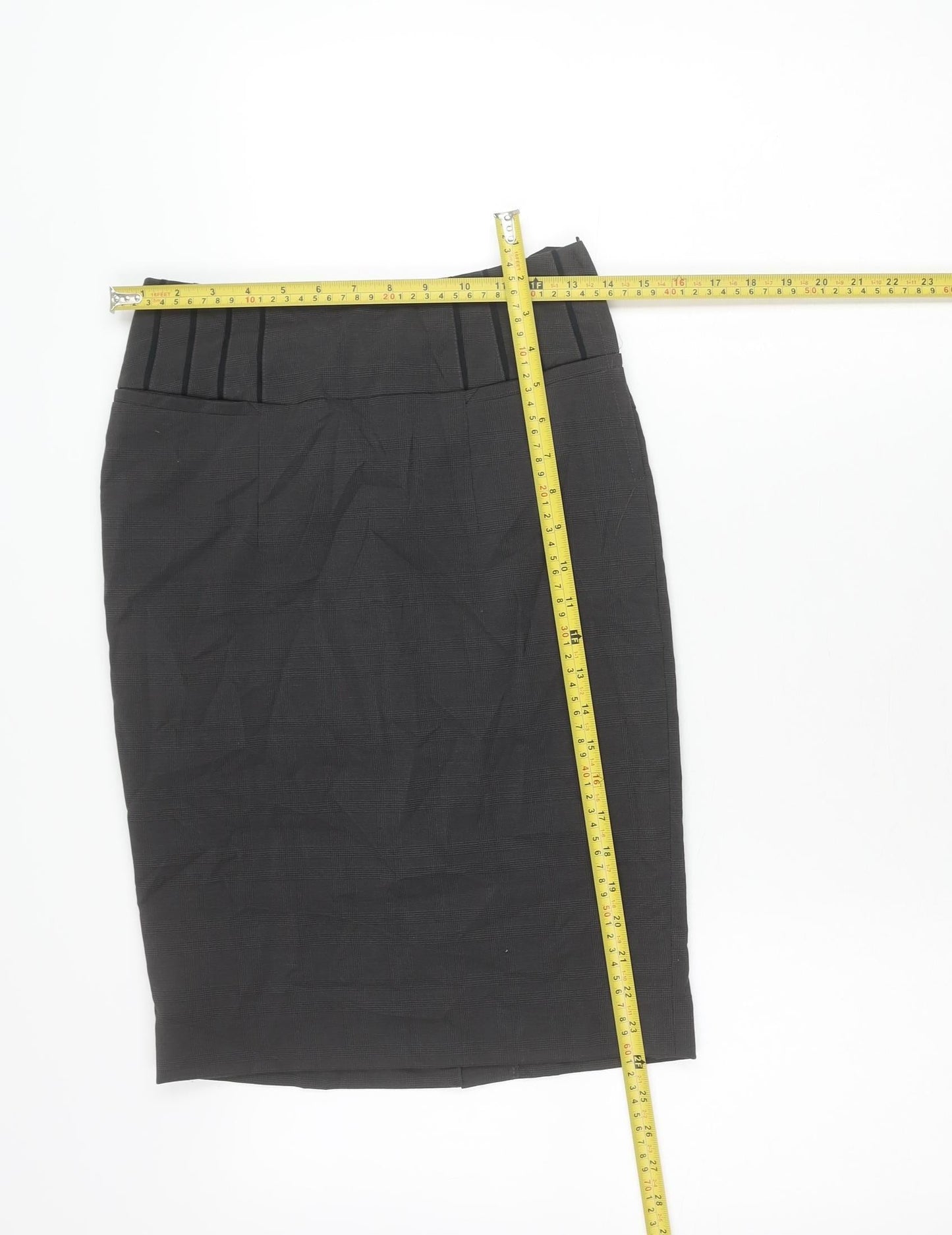 Next Women Black Size 6 Pencil Skirt Workwear Knee Length Pleated