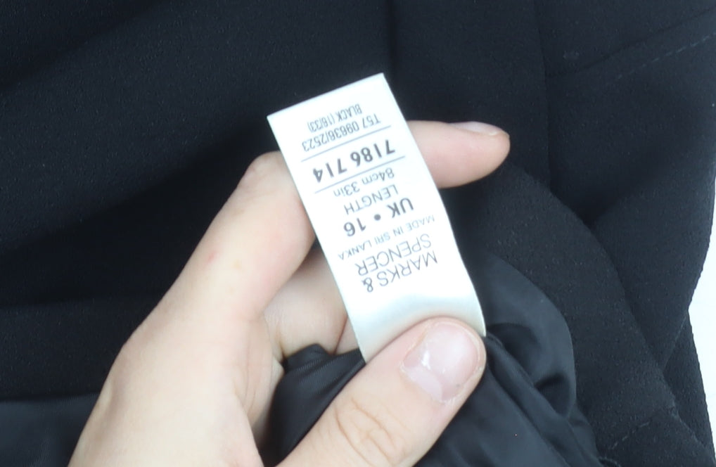 Marks and Spencer Women's Black Size 16 Pencil Skirt Workwear