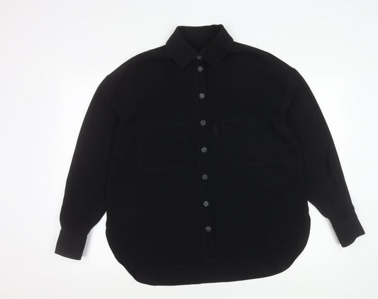 Next Women’s Black Button-Up Long Sleeve Polyester Shirt Size 10