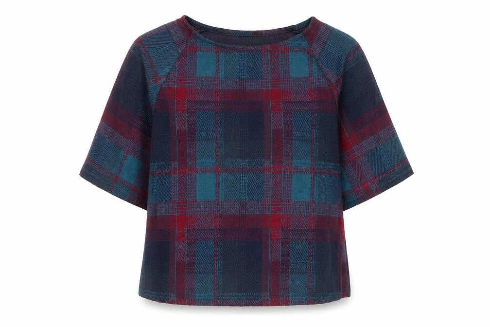 New Look Womens Multicoloured Plaid Blouse Size 8 Tunic Top