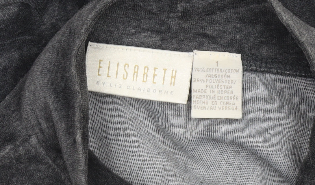 Elisabeth by Liz Claiborne Womens Grey Pullover Sweatshirt Size L