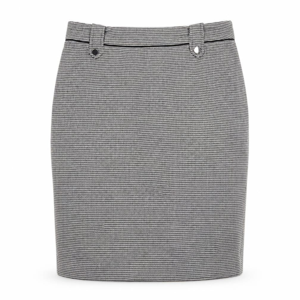 Wallis Womens Black Houndstooth Pencil Skirt UK12 Workwear