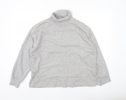 PrettyLittleThing Women’s Grey Roll Neck Sweatshirt UK 8
