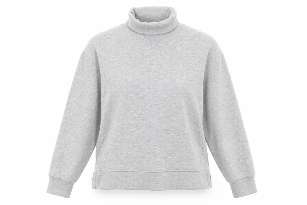 PRETTYLITTLETHING Women’s Grey Roll Neck Sweatshirt UK 8