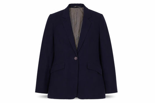 BHS Women Purple Blazer Size 8 Regular Fit One Button Work Jacket