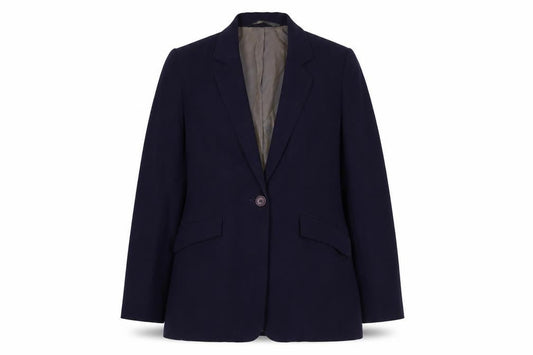 BHS Women Purple Blazer Size 8 Regular Fit One Button Work Jacket