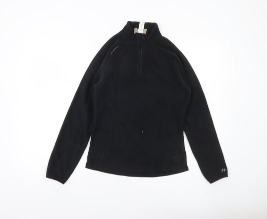 Decathlon Women’s Black Fleece Sweatshirt UK 12 Half Zip Long Sleeve