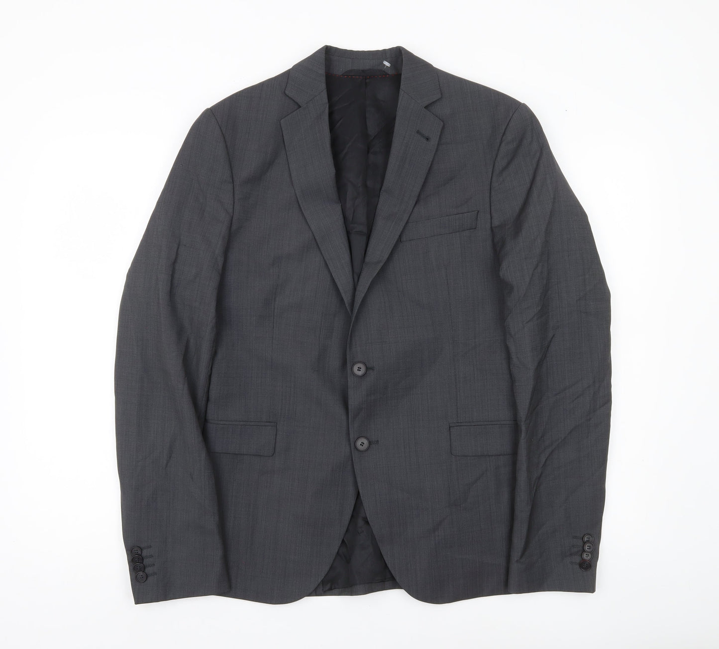 Cinque Men's Grey Wool Blend Blazer Jacket Size 44 Classic Fit