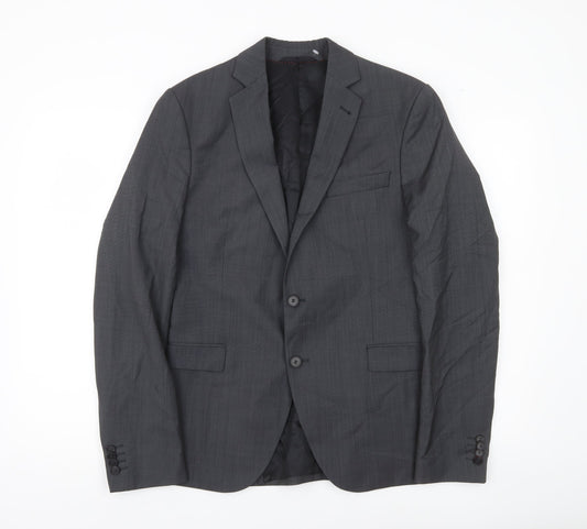 Cinque Men's Grey Wool Blend Blazer Jacket Size 44 Classic Fit