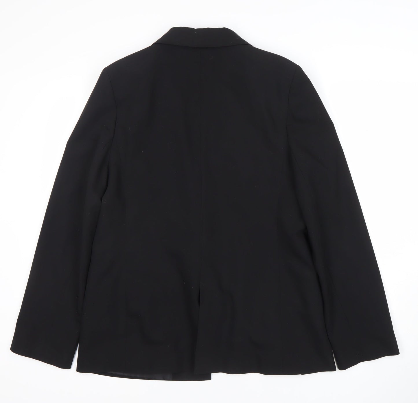 F&F Women’s Black Blazer Jacket Size 16 Regular Fit Notch Lapel