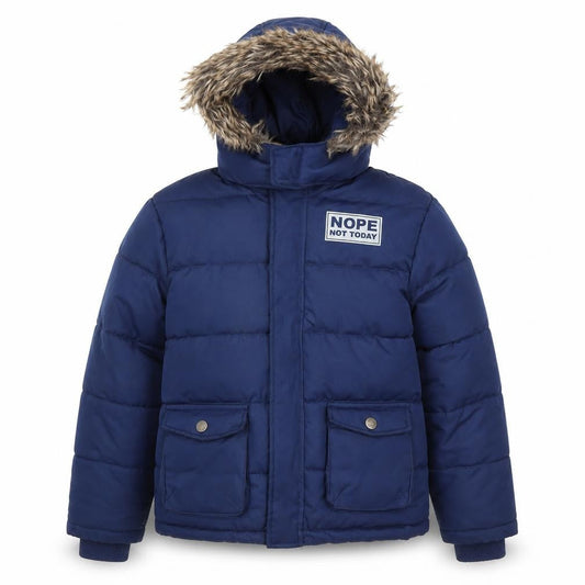 Y.F.K Boys Blue 9-10 Years Puffer Jacket Winter Hooded Coat