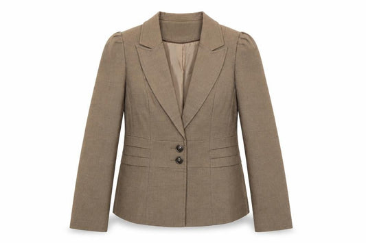 BHS Women’s Brown Herringbone Suit Jacket Size 14 Tailored Two-Button